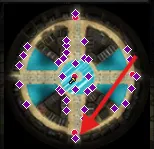 EXP MAPS portal next to the REALMS portal in the starting area